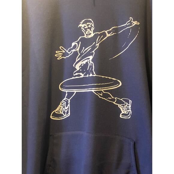 Disc Golf Men's 2XL DISC THROWER Pullover Hoodie Sweatshirt Navy - Picture 7 of 8